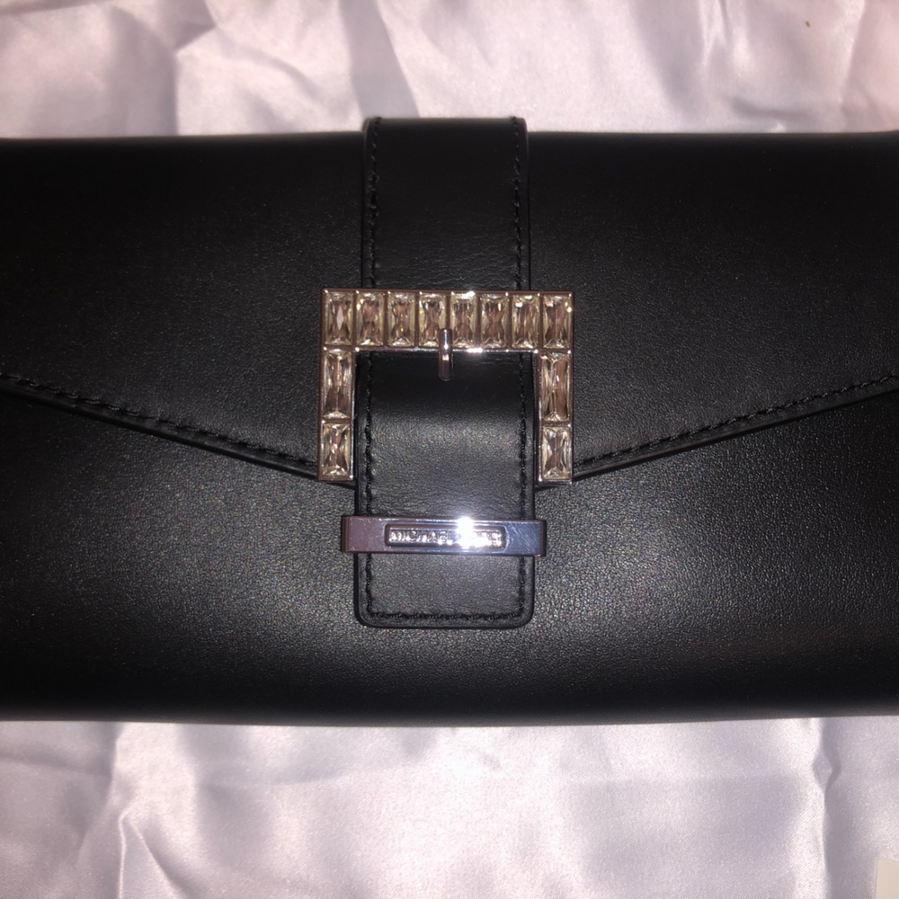 Michael Kors brand new in box never used clutch with chain